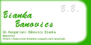 bianka banovics business card