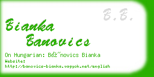 bianka banovics business card